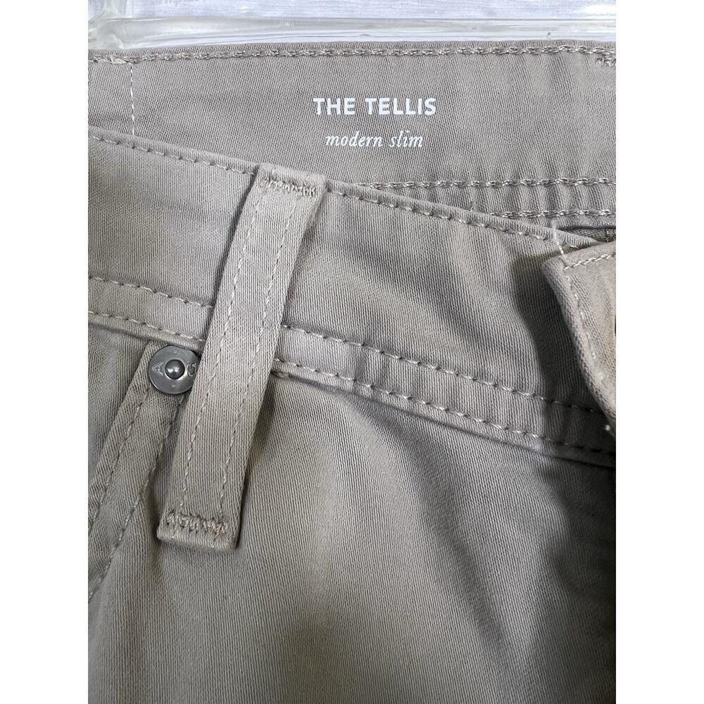 AG Tellis Modern Slim Sueded Sateen Chino Jeans Luxe Mens 30/34 Khaki - Picture 8 of 13